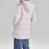 BASIC Długa kurtka puchowa „Pink”