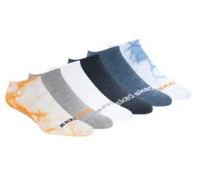 Bawełniane skarpetki typu no-show w stylu tie-dye – zestaw 6 sztuk Bawełniane skarpetki typu no-show w stylu tie-dye – zestaw 6 sztuk