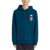 Bluza z kapturem i sznurkiem z nadrukiem z kreskówki „Navy Black White Grey”