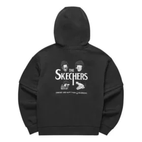 Bluza z kapturem Skechers x Hilarious Monster z nadrukiem „Black White”
