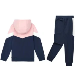 Bluza z kapturem SKX z elastycznymi mankietami, dzianinowy strój sportowy „Navy Pink White”
