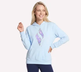 Bluza z kapturem w kwiatowy wzór rombów
