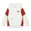 Bluza z kapturem z blokami kolorów „White Red”