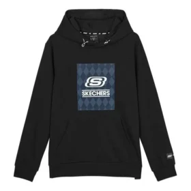 Bluza z kapturem z nadrukiem logo „Czarno-niebieska”