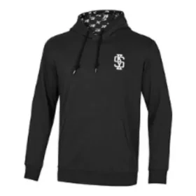Bluza z kapturem z nadrukiem logo „Czarny Biały Niebieski”