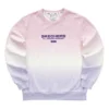 Bluza z kapturem z napisem w stylu gradientowym „Purple Pink White”