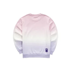 Bluza z kapturem z napisem w stylu gradientowym „Purple Pink White” Bluza z kapturem z napisem w stylu gradientowym „Purple Pink White”