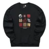 Bluza z okrągłym dekoltem z dzianiny graficznej z serii noworocznej „Black Red Yellow”