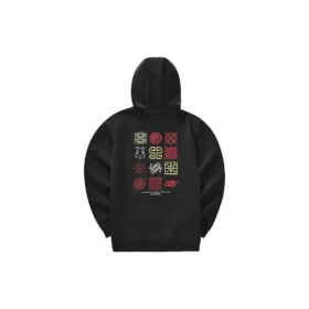 Bluzy z kapturem z nadrukiem logo CNY „Black”