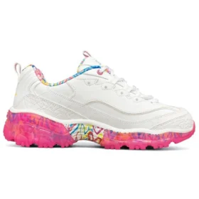 Buty do biegania James Goldcrown x Skechers D’ Lites Crystal Low Top, różowe/białe