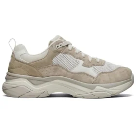 Buty do biegania Staxed białe/brązowe