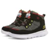 Buty Microspec Zovox z mieszanką materiałów i rzepem „Black Grey Red”