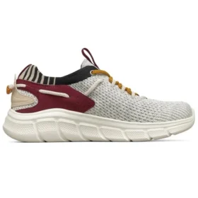 Buty sportowe Bobs B Flex szaro-biało-czerwone