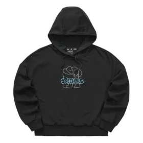 Casualowa bluza z kapturem z nadrukiem „Black”
