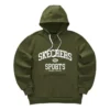 Casualowa bluza z kapturem z nadrukiem liter „Green White”