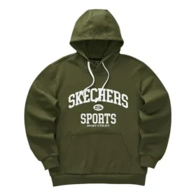 Casualowa bluza z kapturem z nadrukiem liter „Green White”