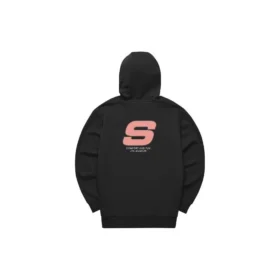 Casualowa bluza z kapturem z nadrukiem logo „Black Pink”