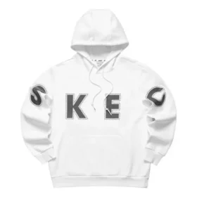 Casualowa bluza z kapturem z nadrukiem „White Black”
