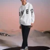 Casualowa bluza z kapturem z nadrukiem „White Black”
