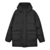 Casualowa długa kurtka puchowa „Black”