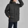 Casualowa długa kurtka puchowa „Black”