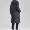 Casualowa długa kurtka puchowa „Black”