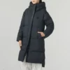 Casualowa długa kurtka puchowa „Black”