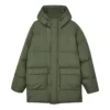 Casualowa długa kurtka puchowa „Olive Green”