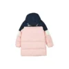Casualowa długa kurtka puchowa „Pink White Navy”