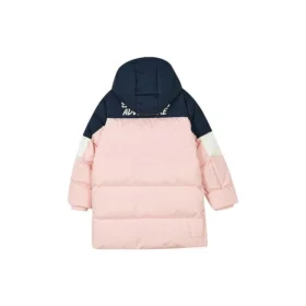 Casualowa długa kurtka puchowa „Pink White Navy”