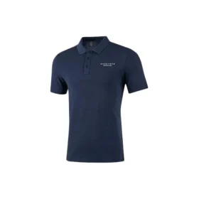Casualowa koszulka polo z nadrukiem literowym i krótkim rękawem „Navy”