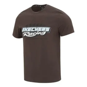 Casualowa koszulka z krótkim rękawem „Brown White”