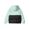 Casualowa kurtka puchowa z kapturem w stylu color block „Green Black”