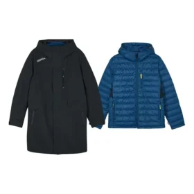 Casualowa kurtka z kapturem 2 w 1 „Black Blue”