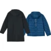 Casualowa kurtka z kapturem 2 w 1 „Black Blue”