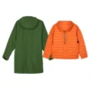 Casualowa kurtka z kapturem 2 w 1 „Green Orange”