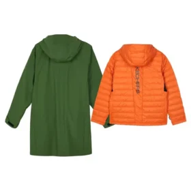 Casualowa kurtka z kapturem 2 w 1 „Green Orange”