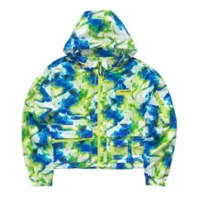 Casualowa kurtka z kapturem w kamuflażu „Green Blue”