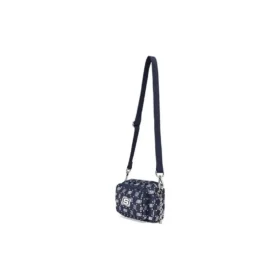 Casualowa, regulowana, materiałowa torba na ramię „Navy White”