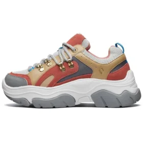 Czarne Sneakersy Jack w kolorze brązowym/białym/czerwonym