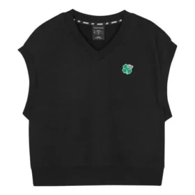 Graficzna koszulka bez rękawów w stylu casual „Czarna”