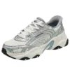 Grube Sneakersy „White Silver Green”