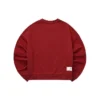 Jednokolorowa luźna bluza z okrągłym dekoltem „Burgundy”