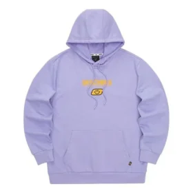 Kolorowa bluza z kapturem z nadrukiem liter z serii Casual „Purple Yellow”