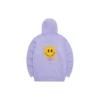 Kolorowa bluza z kapturem z nadrukiem liter z serii Casual „Purple Yellow”