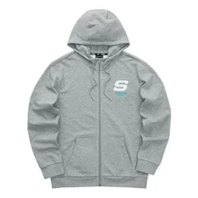 Kolorowa, codzienna bluza z kapturem i zamkiem „Grey White” Kolorowa, codzienna bluza z kapturem i zamkiem „Grey White”