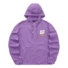 Kolorowa seria casualowa Kurtka z kapturem i zamkiem „Purple White”