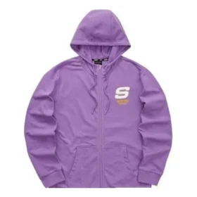 Kolorowa seria casualowa Kurtka z kapturem i zamkiem „Purple White” Kolorowa seria casualowa Kurtka z kapturem i zamkiem „Purple White”