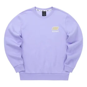 Kolorowa seria casualowa – markowa bluza z okrągłym dekoltem „Purple Yellow”