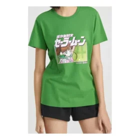 Koszulka z krótkim rękawem Sailor Moon Crossover z kolekcji SS20, kolor zielony